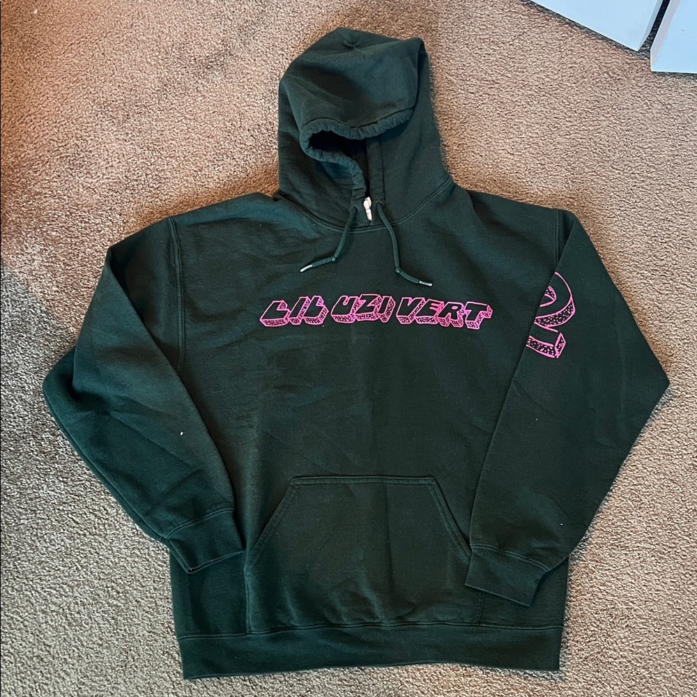 Urban Outfitters Green Hoodie with Pink Graphic